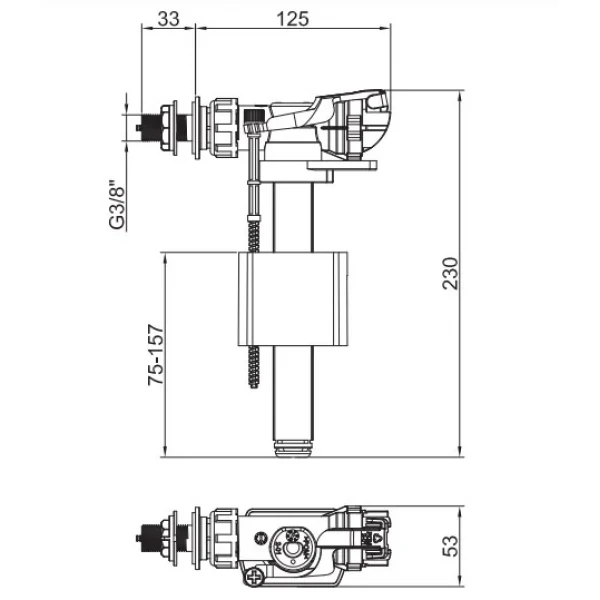 Арматура НАПОВНЮВАЛЬНА KOER KT-0106-3/8