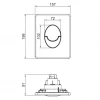 Панель змиву пластикова Koer KT-0606-01 157x198x3mm, кнопка закруглена (KR5342)
