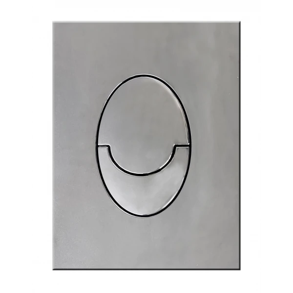 Панель змиву пластикова Koer KT-0606-01 157x198x3mm, кнопка закруглена (KR5342)