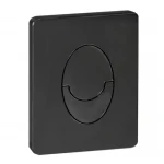 Панель змиву Koer KT-0606-05 157x198x10mm пластикова, кнопка закруглена (колір чорний матовий) (KR5343)