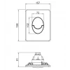 Панель змиву пластикова Koer KT-0606-05 157x198x3mm, кнопка закруглена (KR5343)