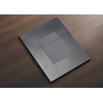 Панель змиву Koer KT-0607-07 157x198x10mm пластикова, кнопка квадратна (колір графіт) (KR5345)