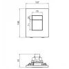 Панель змиву пластикова Koer KT-0607-07 157x198x3mm, кнопка квадратна (KR5345)