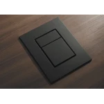 Панель змиву Koer KT-0607-05 157x198x10mm пластикова, кнопка квадратна (колір чорний матовий) (KR5346)