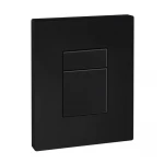 Панель змиву Koer KT-0607-05 157x198x10mm пластикова, кнопка квадратна (колір чорний матовий) (KR5346)