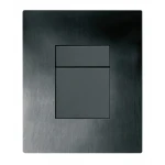Панель змиву Koer KT-0607-05 157x198x10mm пластикова, кнопка квадратна (колір чорний матовий) (KR5346)