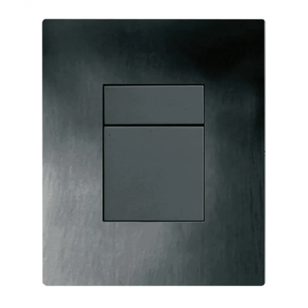 Панель змиву Koer KT-0607-05 157x198x10mm пластикова, кнопка квадратна (колір чорний матовий) (KR5346)