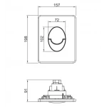 Інсталяція для підвісного унітазу Koer KT-0503-01 500x126x1150mm з панеллю змиву KT-0606-01 Хром (KR5347)