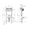 Инсталляция для подвесного унитаза Koer KT-0503-01 500x126x1150mm с панелью смыва KT-0606-01 Хром (KR5347)