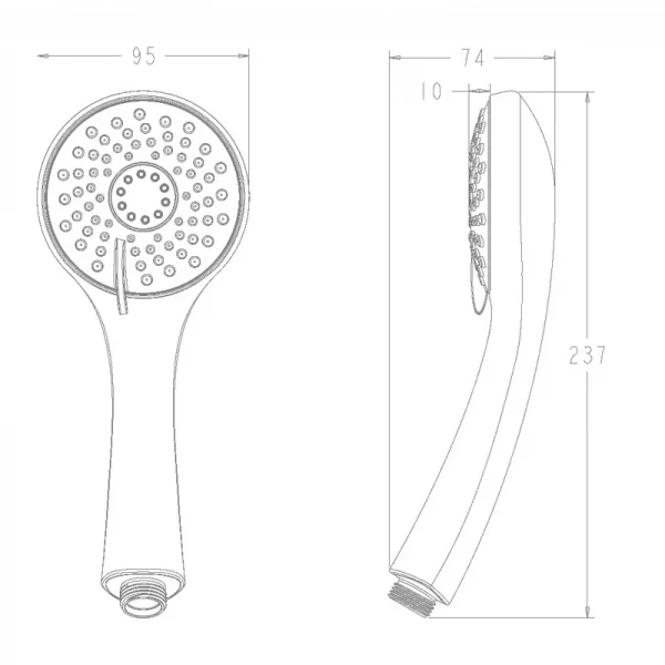 Лейка для душа Koer KP-0405-01 3 функции (Цвет хрома) (KR5409)
