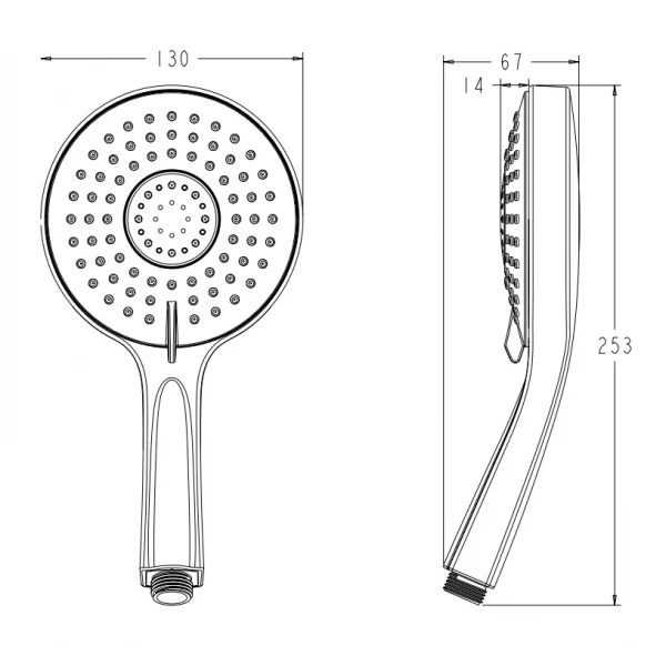 Лейка для душа Koer KP-0408-01 5 функций (Цвет хром) (KR5412)