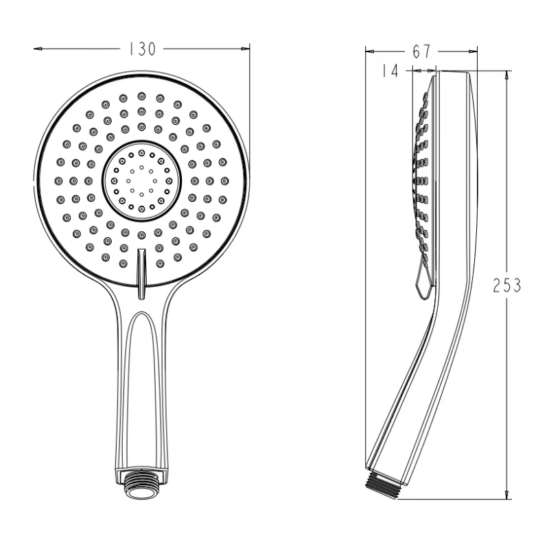Лійка для душу Koer KP-0408-01 5 функцій (Колір хром) (KR5412)