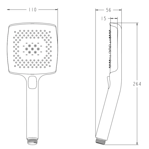 Лейка для душа Koer KP-0409-01 4 функции (Цвет хром) (KR5413)