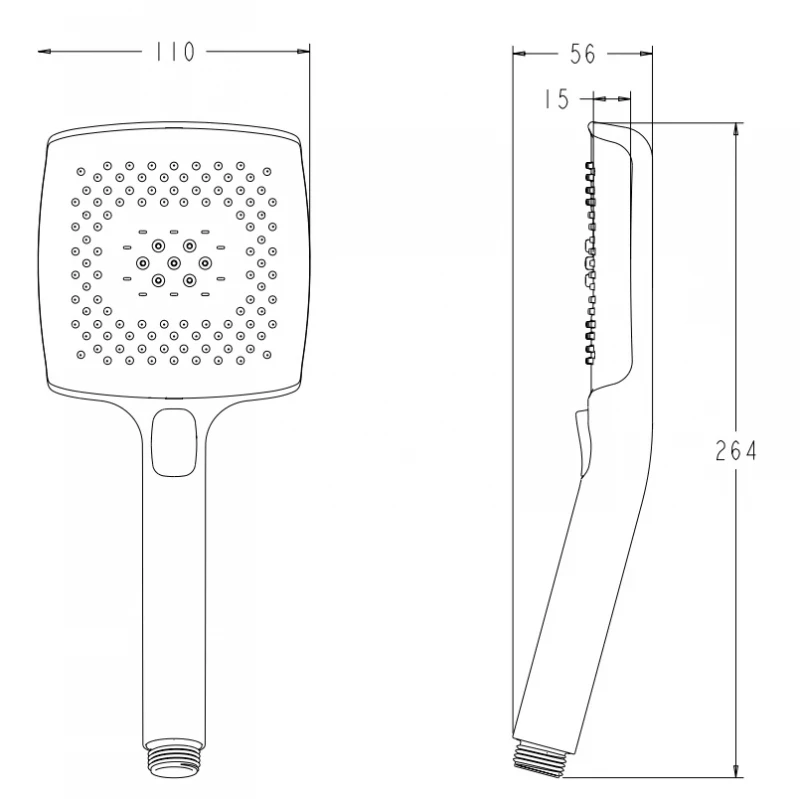 Лійка для душу Koer KP-0409-01 4 функції (Колір хром) (KR5413)