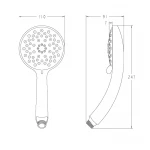 Лейка для душа Koer KP-0410-01 7 функций (Цвет хром) (KR5414)