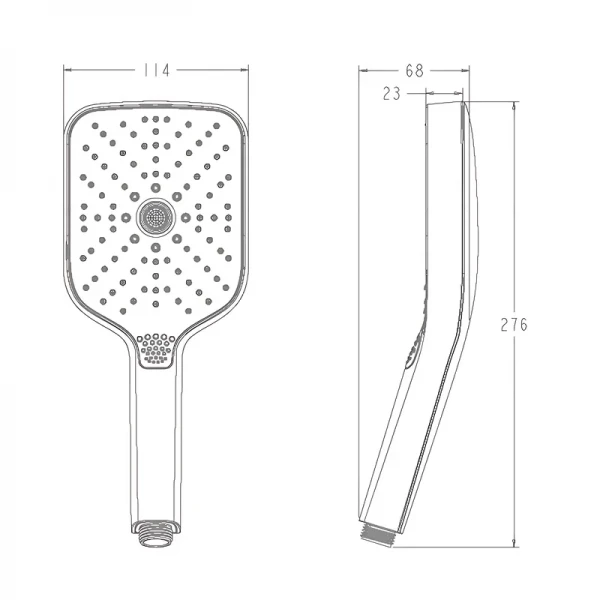 Лійка для душу Koer KP-0412-01 хромована з abs-пластику, трирежимна (KR5416)