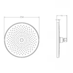 Лейка для душа потолочная Koer KP-0413-01-OH 250мм (Цвет хром) (KR5417)