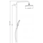 Душевая колонна со смесителем Koer KB-56030-01, 3 функции (KR5427)