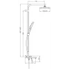 Душевая колонна со смесителем Koer KB-56031-01, 3 функции (KR5438)