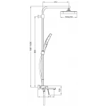 Душевая колонна со смесителем Koer KB-56031-05, 3 функции (KR5439)