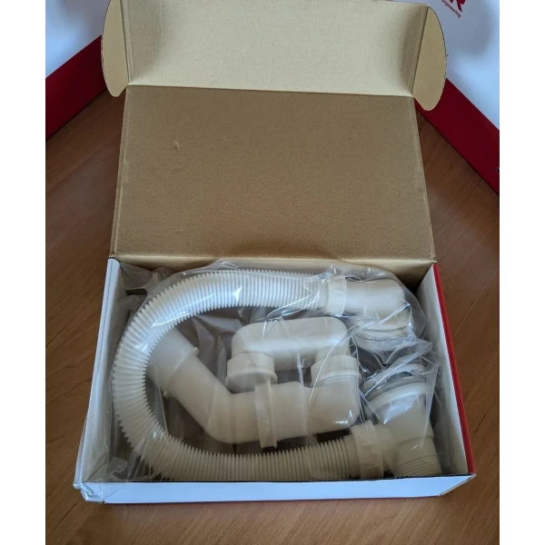 Сифон для ванни Koer BD-03-01 автоматичний (Click-Clack) з переливом, без ревізії (Колір хром) 1 1/2'' (KR5441)