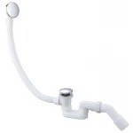 Сифон для ванни Koer BD-03-01 автоматичний (Click-Clack) з переливом, без ревізії (Колір хром) 1 1/2'' (KR5441)