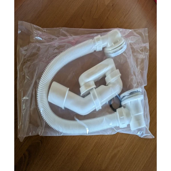 Сифон для ванни Koer BD-03-01 автоматичний (Click-Clack) з переливом, без ревізії (Колір хром) 1 1/2'' (KR5441)