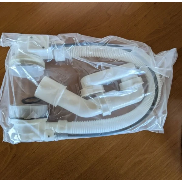 Сифон для ванны Koer BD-04-05 ПОЛУАВТОМАТИЧЕСКИЙ с переливом, без ревизии (Цвет черный) 1 1/2'' (KR5443)