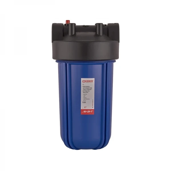 Колба фильтра для холодной воды Koer KV-29-1 ВВ10 (колба, картридж PPR нить) 8 атмосфер 1" (KR5447)