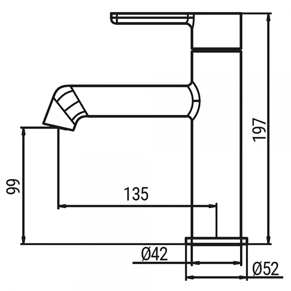Смеситель для умывальника Koer KB-10029-05 Цвет черный (KR5487)