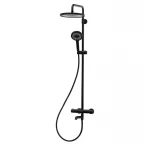 Душова колонна з термостатичним змішувачем Koer KB-57029-05 3 функції, колір чорний (KR5491)