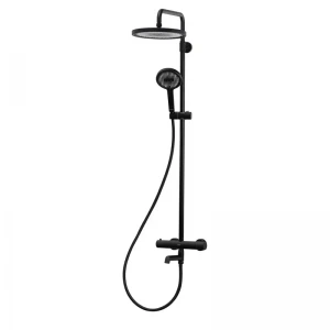 Душова колонна з термостатичним змішувачем Koer KB-57029-05 3 функції, колір чорний (KR5491)