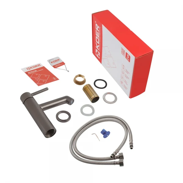 Смеситель для умывальника Koer KB-10029-07 Цвет графит (KR5495)