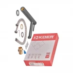 Високий змішувач для умивальника Koer KB-11029-07 латунний графітовий (KR5496)