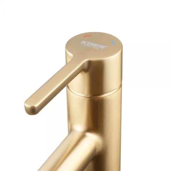 Смеситель для умывальника Koer KB-10029-12 Цвет матовое золото (KR5501)