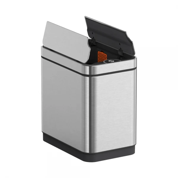 Відро для сміття сенсорне прямокутне Koer TC-020112-02 12 л колір нержавійка (KR5582)