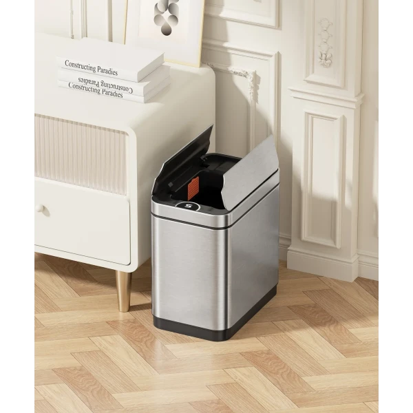 Відро для сміття сенсорне прямокутне Koer TC-020112-02 12 л колір нержавійка (KR5582)