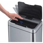 Відро для сміття сенсорне прямокутне Koer TC-020312-02 12 л колір нержавійка (KR5586)