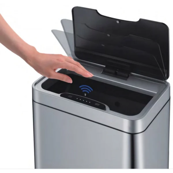 Відро для сміття сенсорне прямокутне Koer TC-020312-07 12 л колір графіт (KR5587)