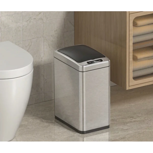 Відро для сміття сенсорне прямокутне Koer TC-020408-02 8 л колір нержавійка (KR5588)
