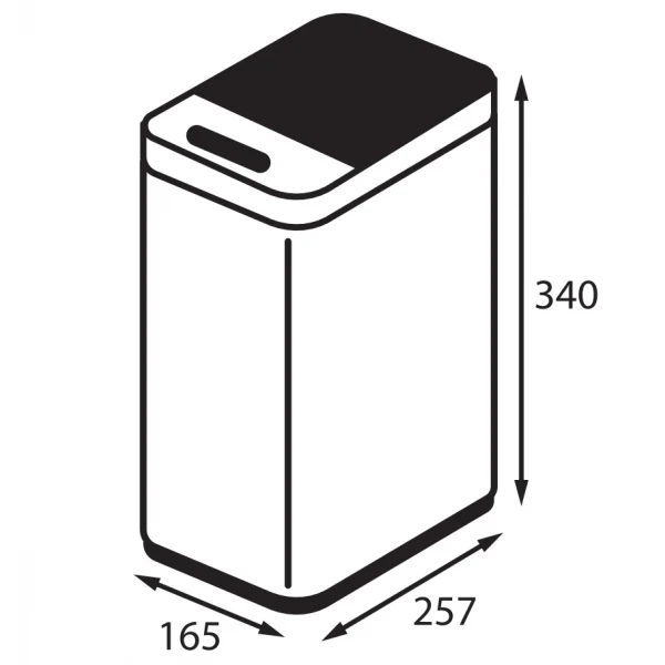 Відро для сміття сенсорне прямокутне Koer TC-020408-08 8 л колір білий (KR5589)