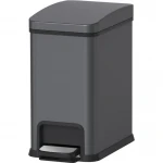Відро для сміття з плавним закриттям прямокутне Koer TC-010108-07 8 л колір графіт (KR5591)