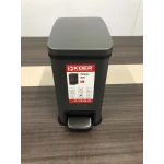 Відро для сміття з плавним закриттям прямокутне Koer TC-010108-07 8 л колір графіт (KR5591)