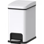 Відро для сміття з плавним закриттям прямокутне Koer TC-010108-08 8 л колір білий (KR5592)