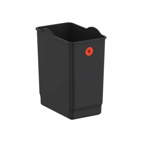 Відро для сміття з плавним закриттям прямокутне Koer TC-010108-05 8 л колір чорний (KR5593)