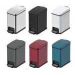 Відро для сміття з плавним закриттям прямокутне Koer TC-010108-05 8 л колір чорний (KR5593)