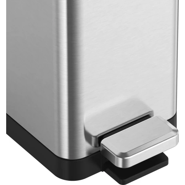 Відро для сміття з плавним закриттям прямокутне Koer TC-010206-02 6 л колір нержавійка (KR5594)