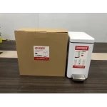 Відро для сміття з плавним закриттям прямокутне Koer TC-010206-08 6 л колір білий (KR5595)