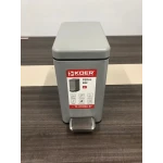 Відро для сміття з плавним закриттям прямокутне Koer TC-010206-07 6 л колір сірий (KR5596)