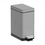 Відро для сміття з плавним закриттям прямокутне Koer TC-010206-07 6 л колір сірий (KR5596)